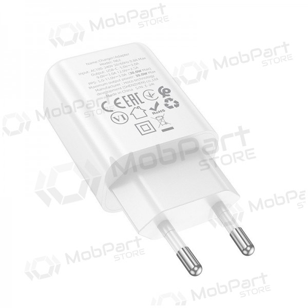 Telefonlader Hoco N62 30 W GaN USB-C hvit