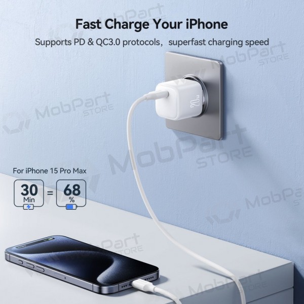 Lader Joyroom JR-TCG08 USB-C GaN PD20W hvit