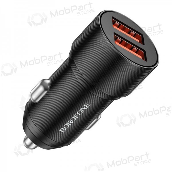 Lader automobilinis Borofone BZ19B 2xUSB-A QC3.0 36W svart