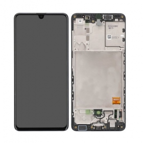 Samsung A415 Galaxy A41 2020 skjerm (svart) (med ramme) (service pack) (original)