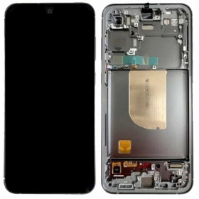 Ekranas Samsung S711 S23 FE 5Gmed lietimui jautriu stikliuku og rėmeliu Graphite original (service pack)