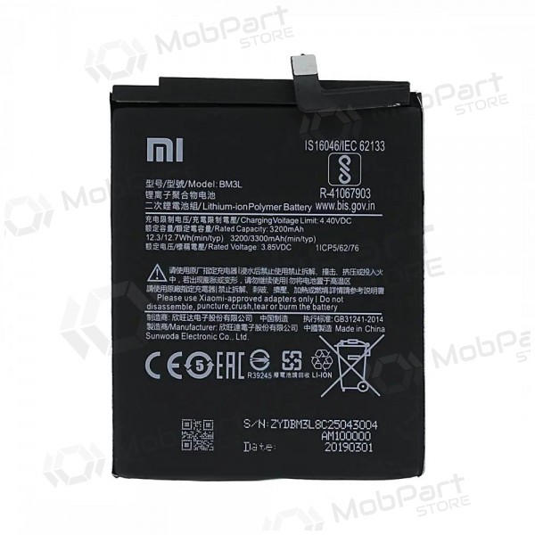Xiaomi Mi 9 batteri, akumuliatorius (BM3L) (original) Xiaomi Mi 9 batteri, akumuliatorius (BM3L) (original)