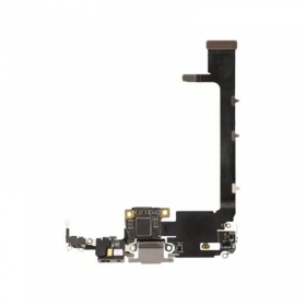 Apple iPhone 11 Pro Max ladekontakt og mikrofon med flex (hvitt)
