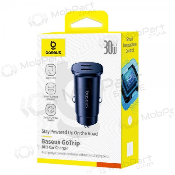 Lader for biler Baseus GoTrip 2xUSB-C 30W svart C00072300123-01