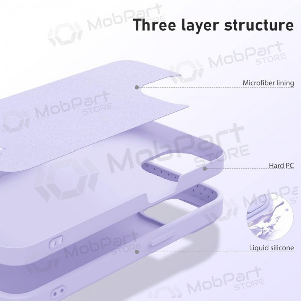 Apple iPhone 15 Pro Max deksel „Nillkin Silicone“ (šviesiai lilla)