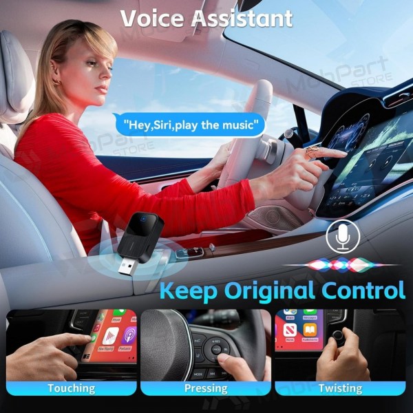 Trådløs CarPlay/Android Auto adapter Reach K2 svart