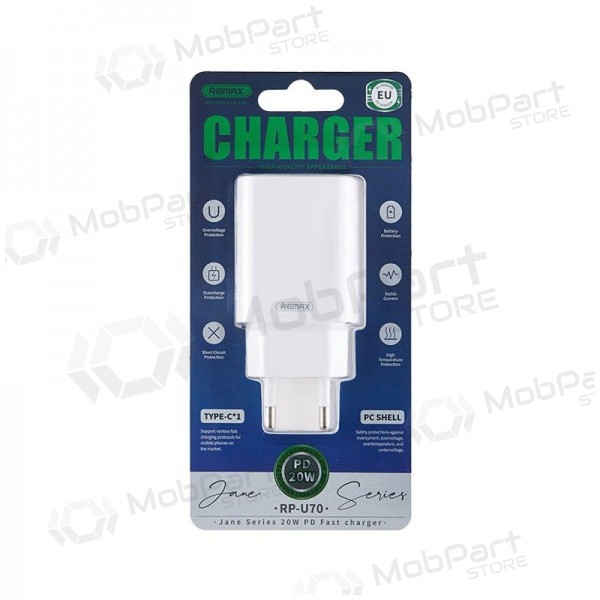 Lader Remax RP-U70 20W USB-C hvit