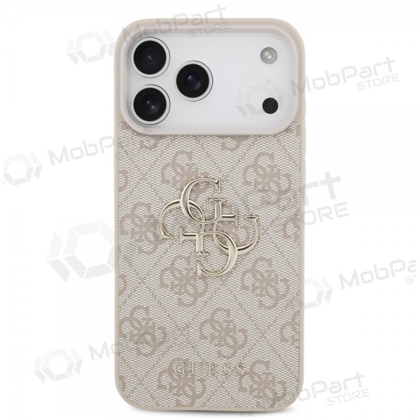 Apple iPhone 17 Pro Max deksel - Guess PU 4G Metal Logo (rosa)