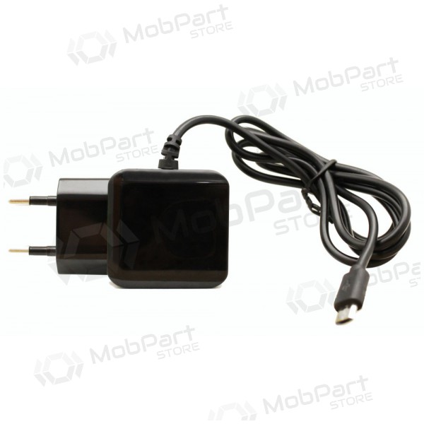Lader F13c FastCharging x 2 USB (3.1A) + microUSB (svart)