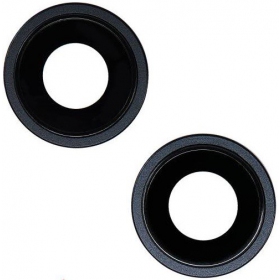 iPhone 14 / 14 Plus kameraglass (2stk) (svart) (med ramme)