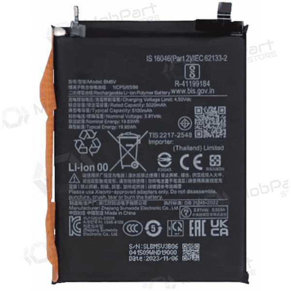 Xiaomi Redmi Note 13 Pro 5G, Poco X6 batteri, akkumulator (BM5V) (Premium)