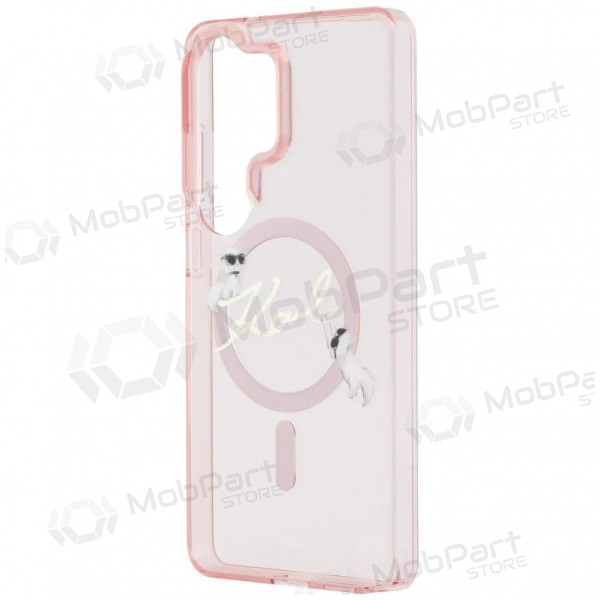 Samsung Galaxy S26 Ultra deksel - Karl Lagerfeld IML Choupette Karl Script Logo Magnetic (rosa)