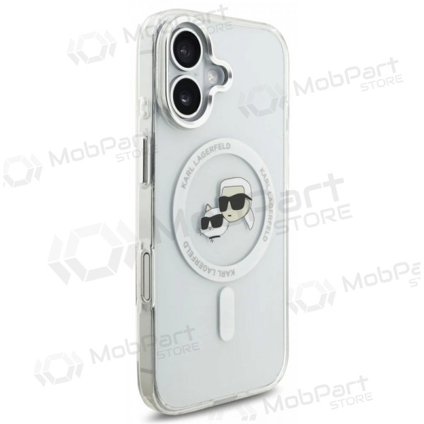 Apple iPhone 17 deksel - Karl Lagerfeld IML K&CH Heads Metal Frame MagSafe (gjennomsiktig)
