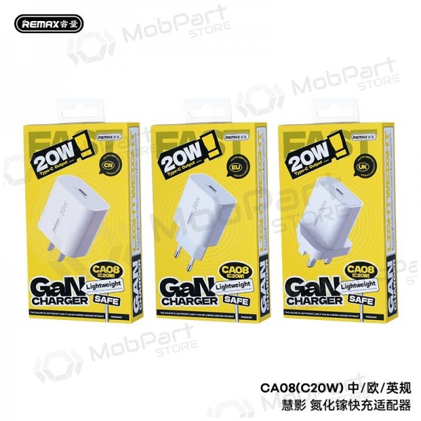 Telefonlader Remax CA08 20 W USB-C hvit