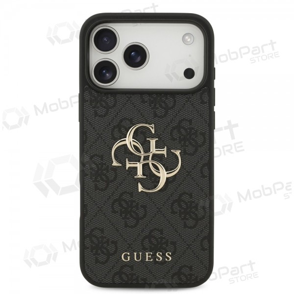 Apple iPhone 17 Pro Max deksel - Guess PU 4G Metal Logo (grå)