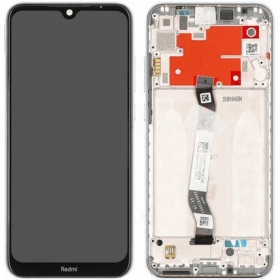 Xiaomi Redmi Note 8T skjerm (hvit) (med ramme) (service pack) (original)