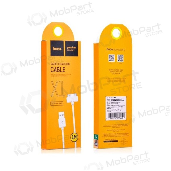 USB kabel HOCO X1 iPhone 30-pin 1.0m (hvit)