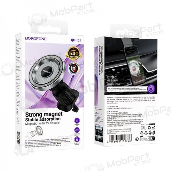 Mobilholder Borofone BH122 Magsafe (air vent) svart