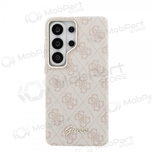 Samsung Galaxy S26 Ultra deksel - Guess PU 4G Script Metal Logo Magnetic (rosa)