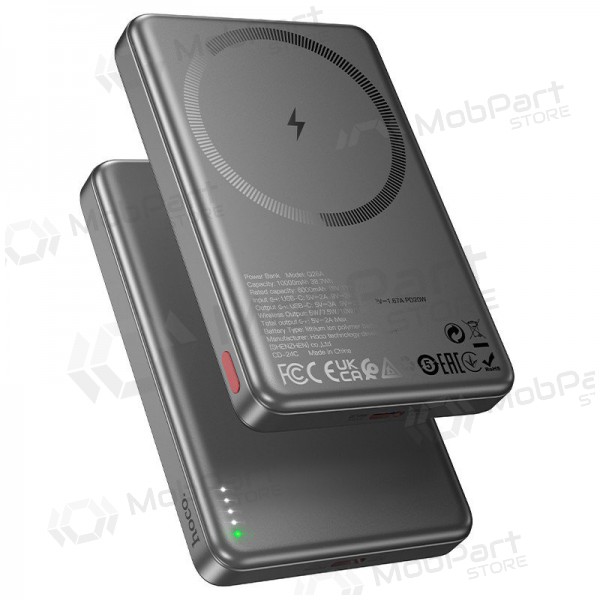 Powerbank Power Bank Hoco Q26A PD20W Magnetic 10000mAh svart Powerbank Power Bank Hoco Q26A PD20W Magnetic 10000mAh svart