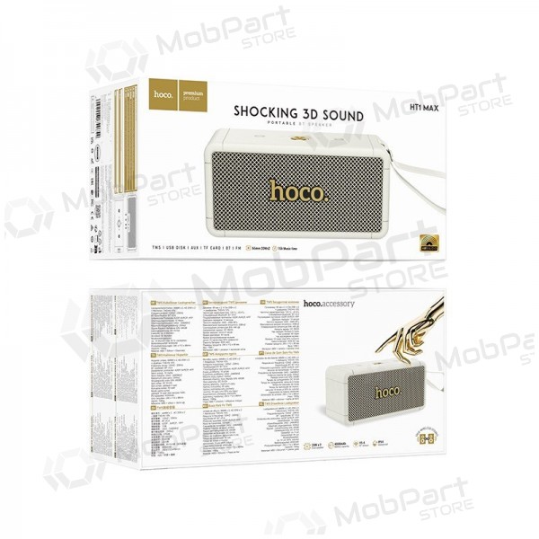 Bluetooth bærbar høyttaler Hoco HT1 Max hvit