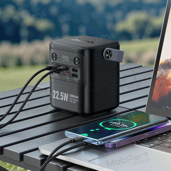 Powerbank Power Bank Hoco J152 22.5W+PD20W 80000mAh svart Powerbank Power Bank Hoco J152 22.5W+PD20W 80000mAh svart