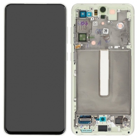 Ekranas Samsung G990 S21 FE 5G su lietimui jautriu stikliuku og rėmeliu Olive original (service pack)