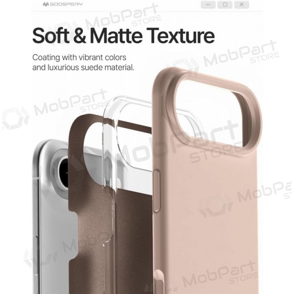 Apple iPhone Air deksel Mercury "Pure Magsafe Silicon Case" (rosasand)