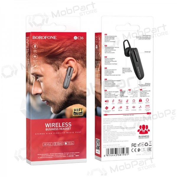 Trådløs hodetelefoner / headset Borofone BC36 svart