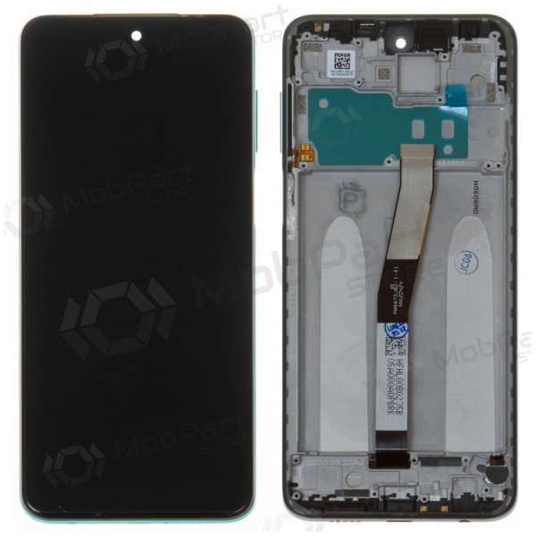 Xiaomi Redmi Note 9 Pro skjerm (grønn) (med ramme) (service pack) (original) Xiaomi Redmi Note 9 Pro skjerm (grønn) (med ramme) (service pack) (original)