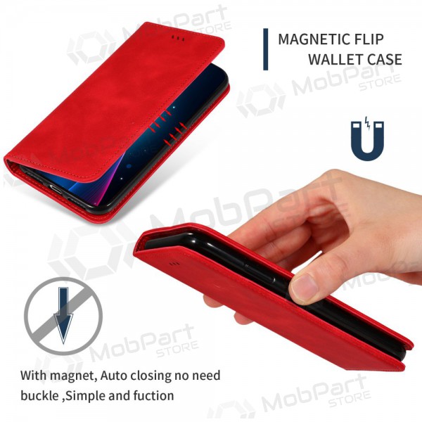 Deksel, etui Business Style Xiaomi Redmi Note 14 Pro+ 5G rød Deksel, etui Business Style Xiaomi Redmi Note 14 Pro+ 5G rød