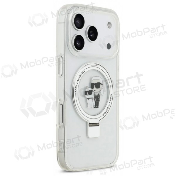 Apple iPhone 17 Pro Max deksel - Karl Lagerfeld Ringstand Karl and Choupette MagSafe (gjennomsiktig)