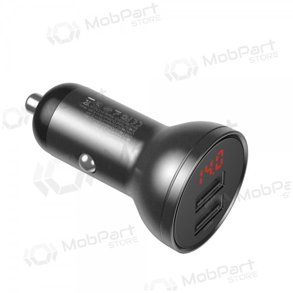 Billader Baseus Digital Display CCBX-0G 24 W 2x USB-A svart