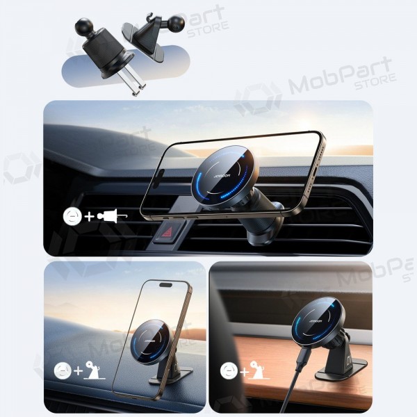 Automobilinis laikiklis-lader Joyroom JR-ZS502 MagSafe 15W (air vent/dashboard) svart