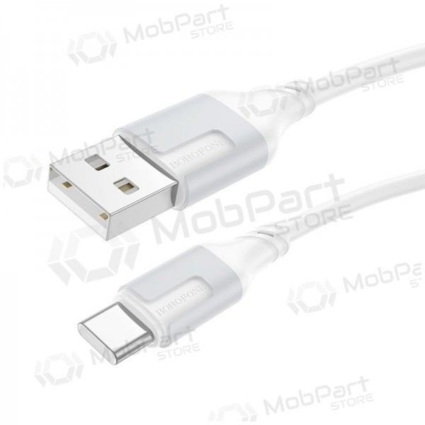 USB-C-kabel Borofone BX101 USB-A til USB-C 1 m hvit