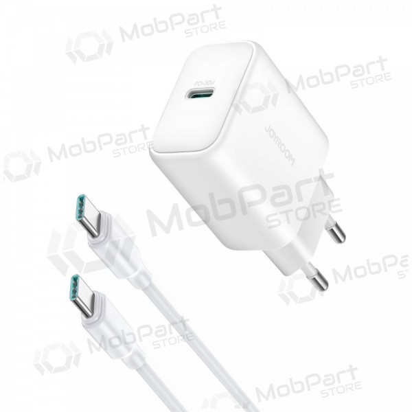 Lader Joyroom JR-TCF24 USB-C PD30W + USB-C to USB-C cable 1.0m hvit