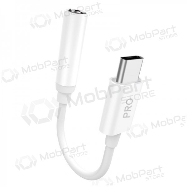 Lydadapter Dudao L16CPro USB-C til 3.5 mm hvit