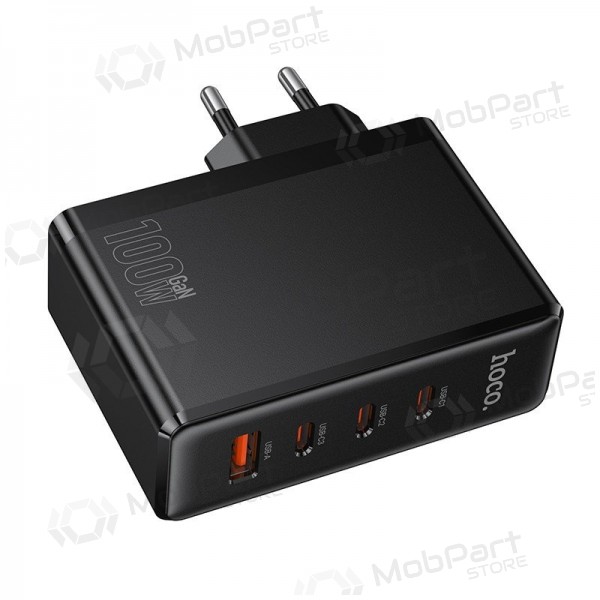 Telefonlader Hoco N85 100 W 3x USB-C + USB-A svart