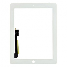 Apple iPad 3 / iPad 4 lietimui jautrus stikliukas (baltas)