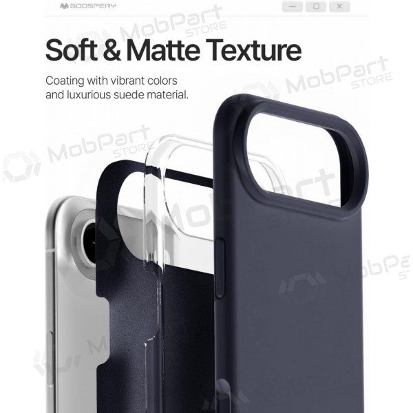 Apple iPhone Air deksel Mercury "Pure Magsafe Silicon Case" (mørkeblå)