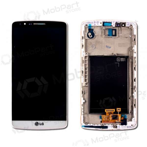 LG D855 Optimus G3 skjerm (med ramme) (hvit)