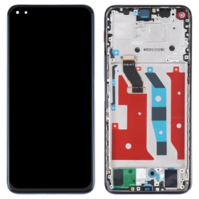 Ekranas Huawei Nova 8i/Honor 50 Lite/Honor X20 su lietimui jautriu stikliuku og rėmeliu Black ORG