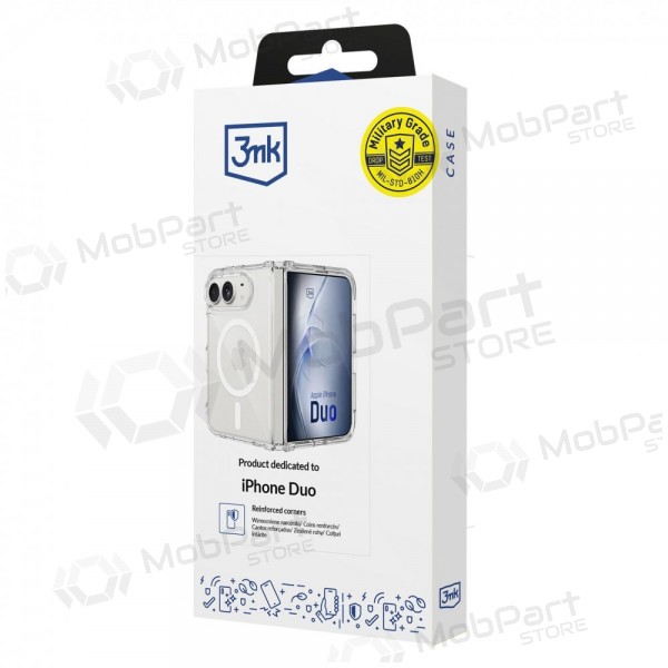 Apple iPhone Duo deksel - "3mk Armor MagCase" (gjennomsiktig)
