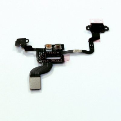 Apple iPhone 4 on / off (įjungimo), apšvietimo daviklio og mikrofono flex kabel-kontakt (brukt, original)