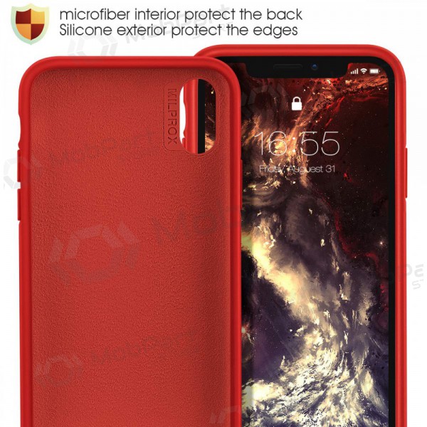 Apple iPhone X / XS deksel - Liquid Silicone 2.0mm (rød)