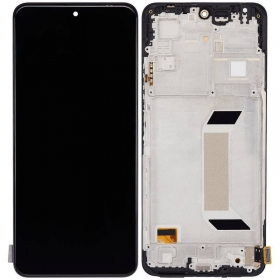 Xiaomi Redmi Note 12 5G / Poco X5 5G skjerm (svart) (med ramme) (OLED)