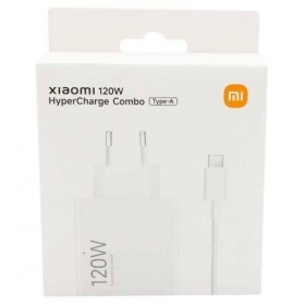 Original Xiaomi (BHR9462EU) 120W lader + type-C-kabel hvit med emballasje.
