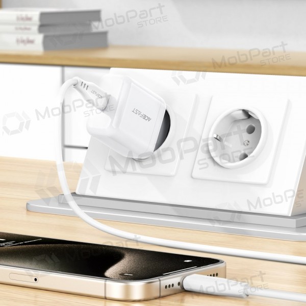 Lader Acefast A130 20W USB-C hvit