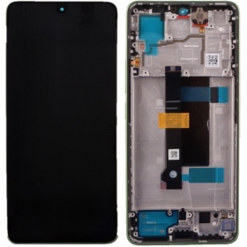 Xiaomi Redmi Note 13 Pro 5G skjerm (lysegrønn) (med ramme) (original)