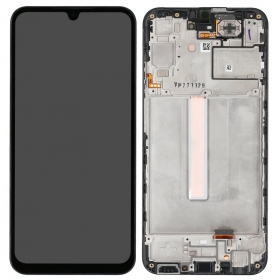 Samsung Galaxy A25 skjerm (svart) (med ramme) (OLED)